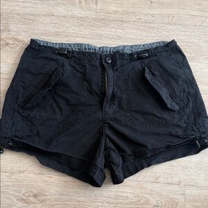 American Eagle Outfitters Black Cargo Shorts with Utility Pockets